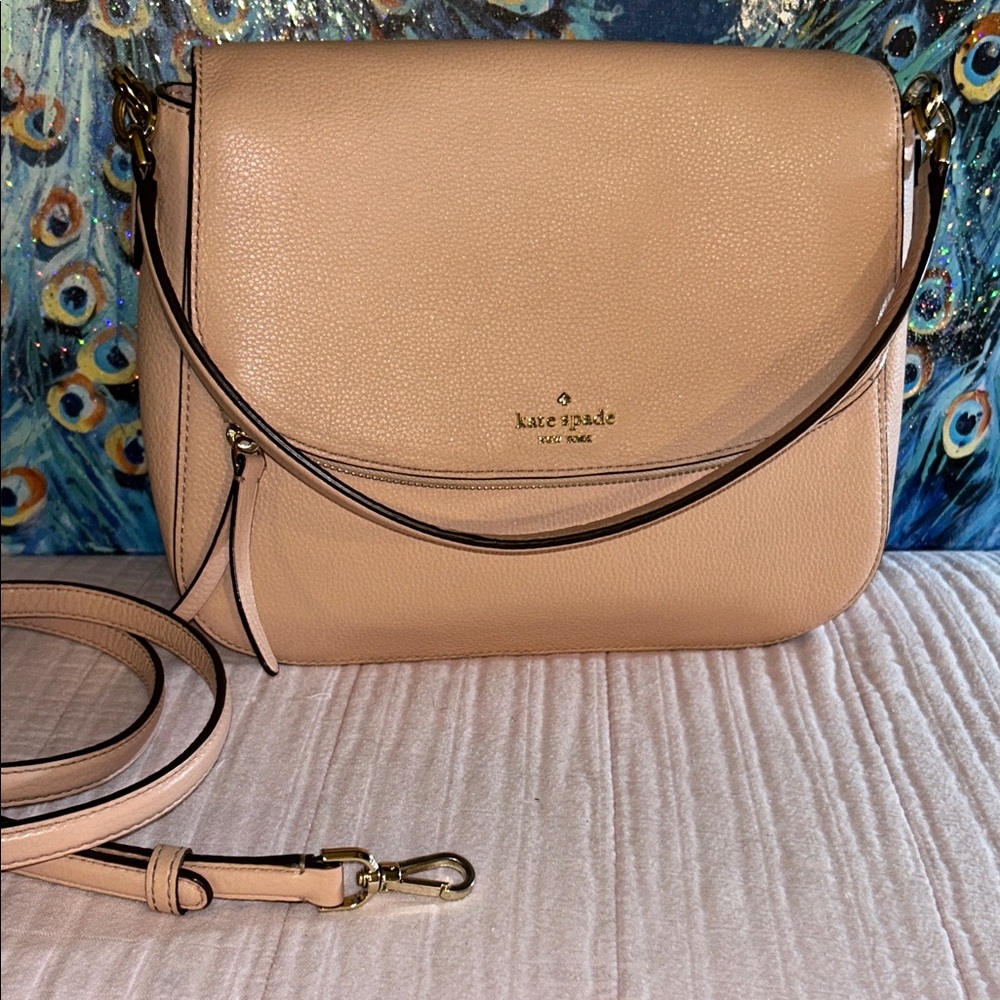 Kate Spade Pale Pink Leather 2 Way Crossbody/ Shoulder Bag